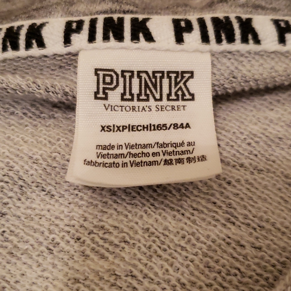 Pink VS Sweatshirt With Zip Up Neckline - Picture 2 of 10
